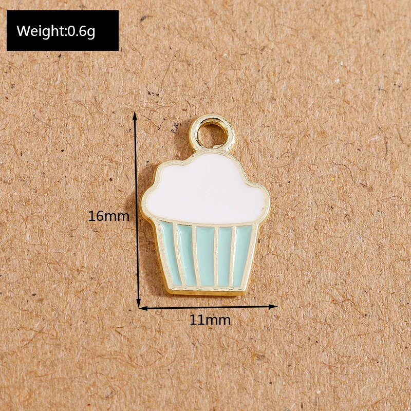 10 Stück Emaille-Anhänger für Lebensmittel und Getränke für Schmuckherstellung, Kuchen, Milch, Cola, Eiscreme, Anhänger, handgefertigte Halskette, Ohrringe, Bastelbedarf – Detail 28
