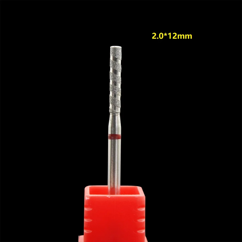 1Pc Tornado stożek wiertło do paznokci 3/32 "Manicure frezy Rotary Diamond Burr akcesoria do wiertarek Spiral Nail Mills Tool