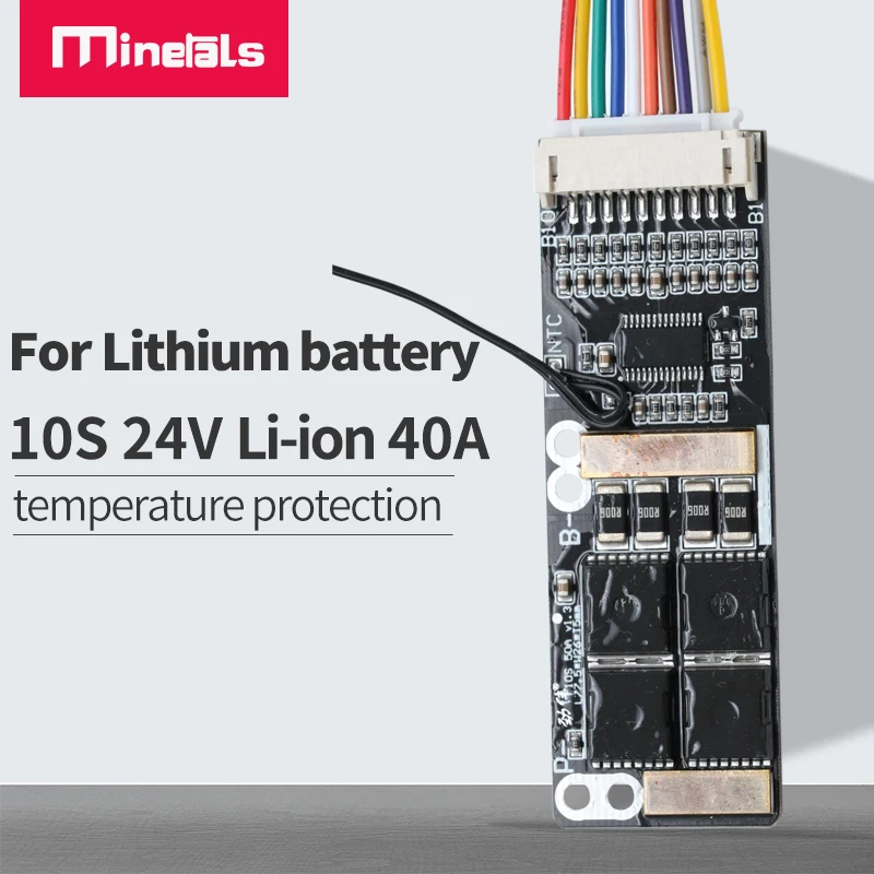 BMS 36V 10S Li Ion 40A BMS Common Port Charge and Discharge Protection Lithium Battery PCM