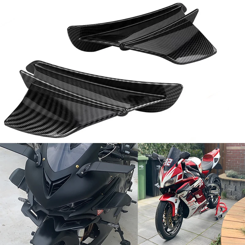 JQTUNING Motorcycle Winglet Aerodynamic Wing Kit Spoiler For Yamaha Suzuki Kawasaki Honda H2/H2R Scooter