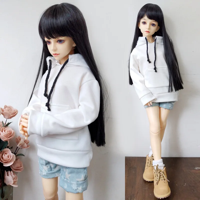 1/3 1/4 1/6 Fashion Doll Kleding Katoen Hoodies Effen Kleur Accessoires Voor Bjd Poppen Meisjes Pop Accessoires Speelgoed Voor Kinderen