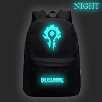 Mochila luminosa World of Warcraft para hombre y mujer, morral de viaje para niños y niñas, Mochila escolar para ordenador portátil