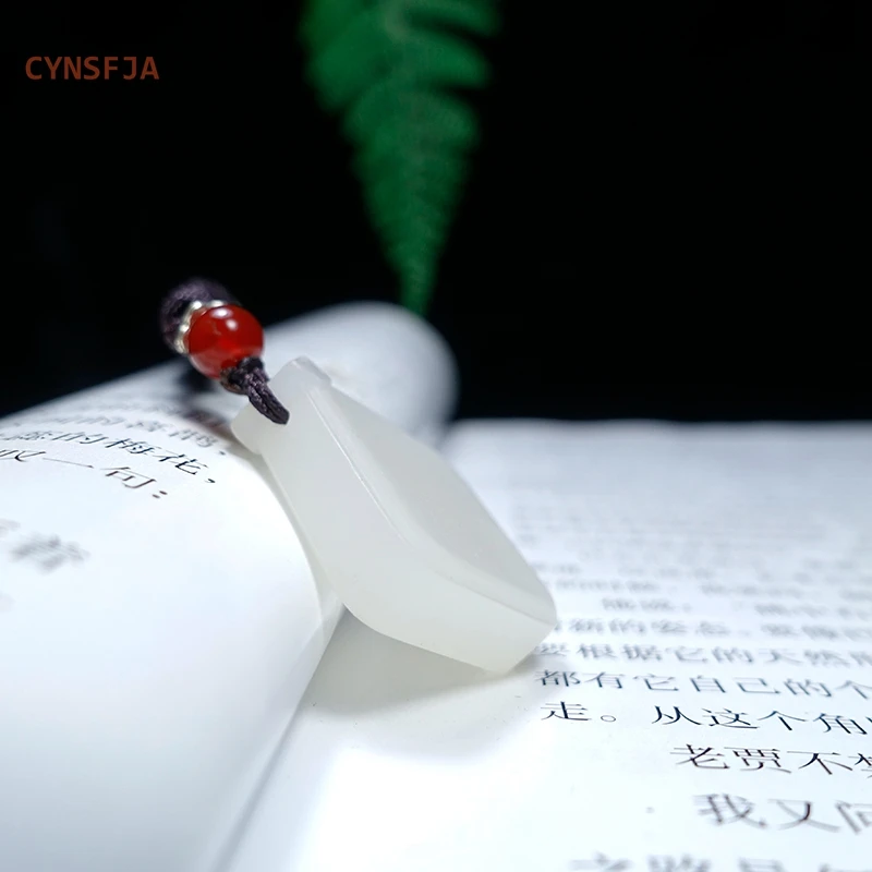 CYNSFJA New Real Rare Certified Natural Hetian Mutton-fat Nephrite Lucky Amulets Peace Ruyi Jade Pendant High Quality Best Gifts