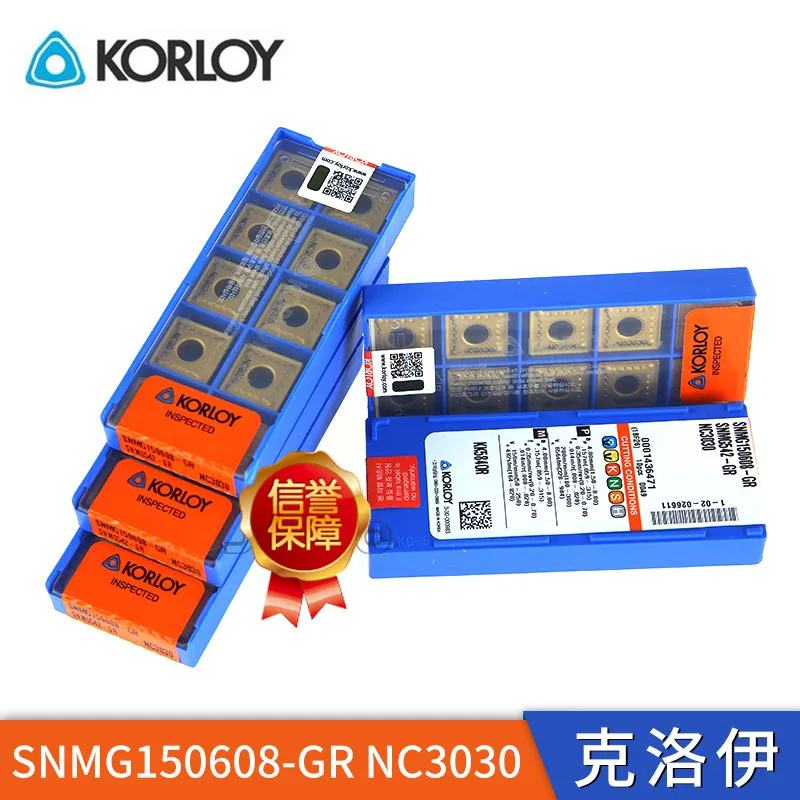 KORLOY SNMG120404 SNMG120408 SNMG150608 SNMG150612 SNMG190612-GR NC3030 SNMG190612-GR NC3030 Carbide Insert SNMG Inserts