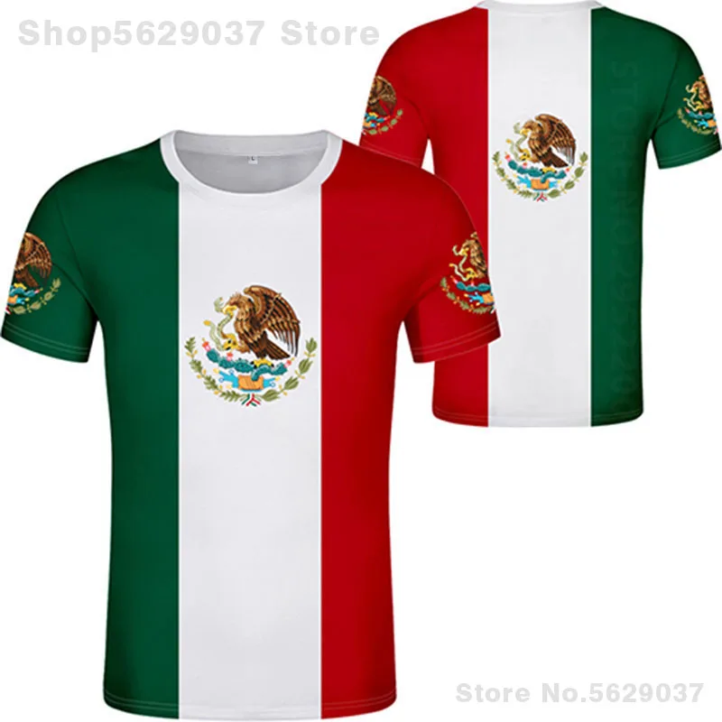 The United States Of Mexico T Shirt Logo Free Custom Name Number Mex T-Shirt Nation Flag Mx Spanish Mexican Print Photo Clothing