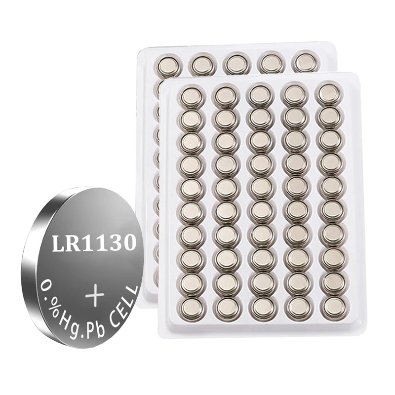 100PCS Button Coin Cell Battery AG10 1.5V Watch Batteries SR54 389 189 LR1130 SR1130 Toys Control Remote Drop Shipping