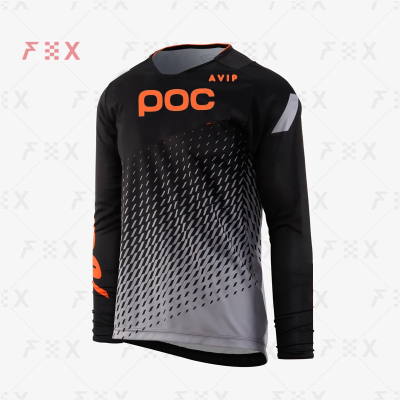 100 New Racing Downhill Jersey Mountain Bike Motorcycle Cycling Jersey Crossmax Shirt Ciclismo Clothes for Men MTB AVIP POC MX