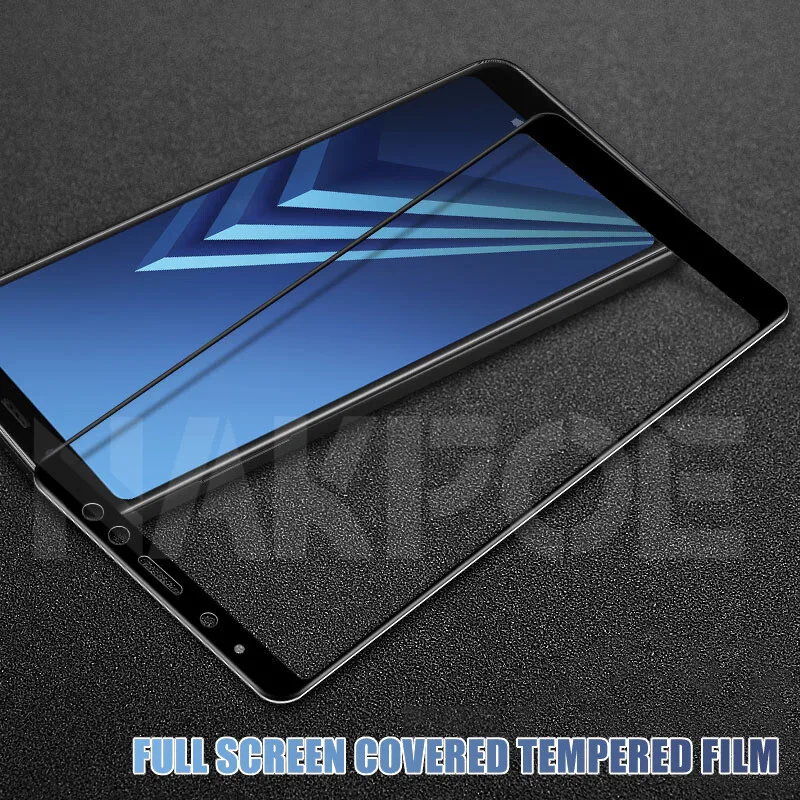9D Tempered Glass on For Samsung Galaxy A5 A7 A9 J2 J3 J7 J8 2018 Glass A6 A8 J4 J6 Plus 2018 Screen Protector Glass Film Case