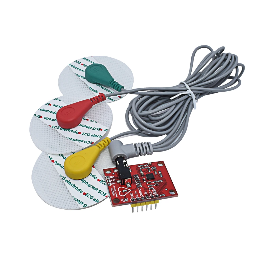 WAVGAT Ecg module AD8232 ecg measurement pulse heart ecg monitoring sensor module kit for Arduino UNO R3
