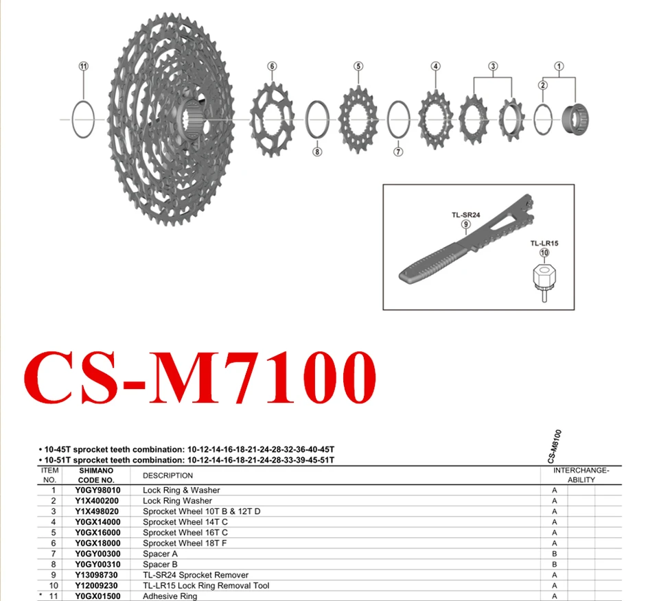 シマノ SLX XT CS-M7100/M8100/M6100/M9100 12 スピードカセット