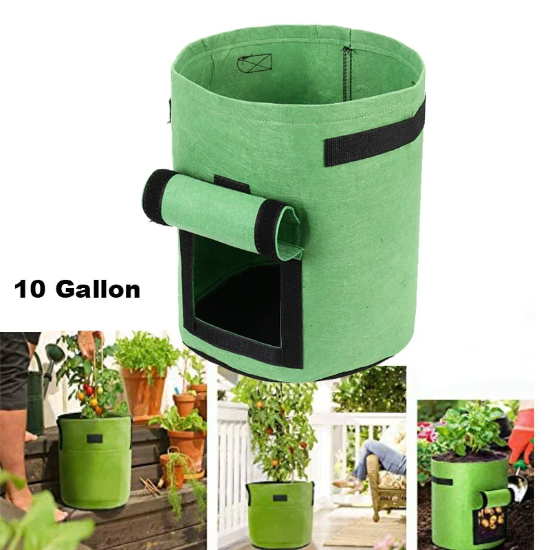 

10 Gallon Plant Grow Bags Garden Potato Pot Greenhouse Vegetable Growing Container Moisturizing Jardin Vertical Planting Bag