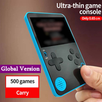 DATA FROG Ultra-Thin Handheld Game Console 6.5mm Mini FC Handheld Console Contains 500 Games Retro Pocket Game Consoles 2023