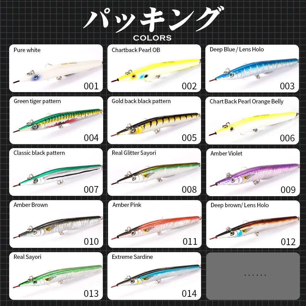 Hunthouse Fishing Lure Needle Fish Hard Baits 18g/28g/30g/36g/54g Long Casting Pencil Stylo Stickbait Sinking For Garfish Pike