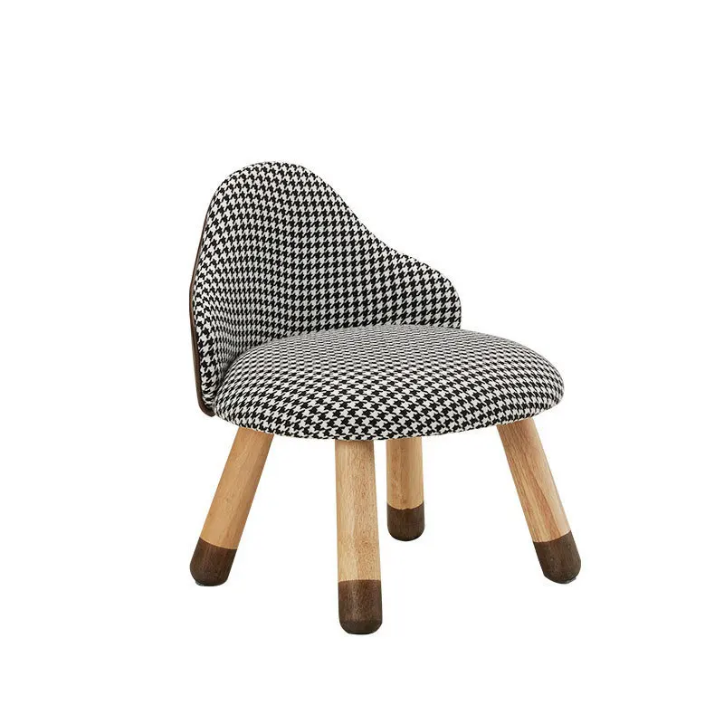 Fabric Home Furniture Living Room Children\'s Chairs Kids Nursery Kindergarten Backrest Chair for Small Apartment Study Low Stool