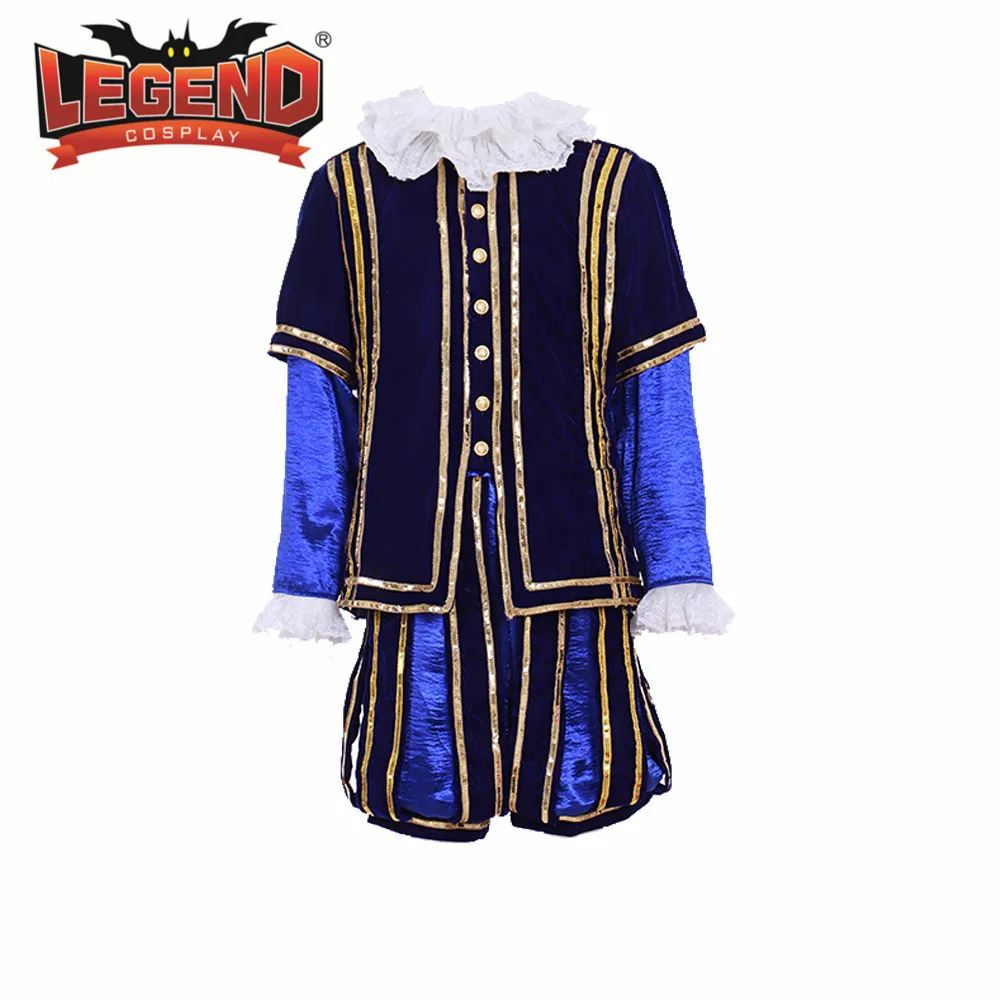 

Queen Elizabeth Tudor Period Medieval Men cosplay blue outfit Vintage Men's Costumes Medieval Renaissance blue men outfit