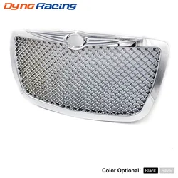 Racing Car front Grills for 2004 2005-2010 Chrysler 300 300C Limited Touring Chrome/Black Hood Grill Mesh Grille  BX101088
