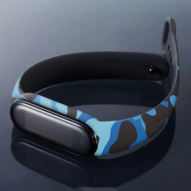 Camouflage Watch Band For Xiaomi Mi Band 6 5 Bracelet Replace Silicone Wrist Band for Mi band 4 3 Wrist Strap Smart Accessories