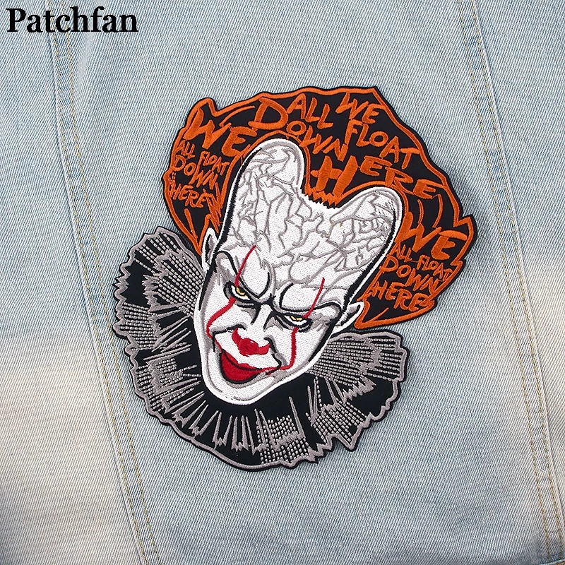 Patchfan ghost applique patches diy iron on para jeans bag shirt clothes punk stickers embroideried badges A2337