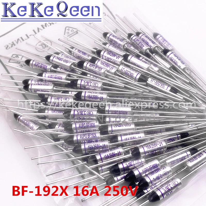 100pcs BF192 10A 250V BF92-I 125V Temperature Fuse BF192X 16A 250V BF73 - BF257 degrees TF 192 Degc RY192 original authentic