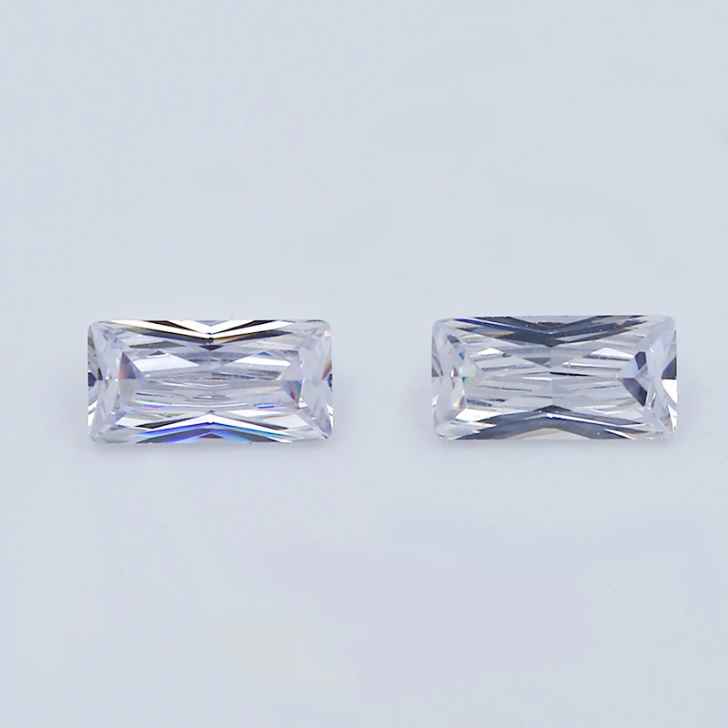 50Pcs 3x7~6x12mm Rectangle Shape 5A White Color CZ Stone Zircon Synthetic Gems Brilliant Cut Cubic Zirconia For Jewelry