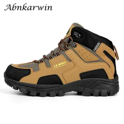 Zimowe męskie kostki Outdoor Mountain skórzane męskie buty trekkingowe buty turystyczne trampki śledzenie Camping Treking Botas Hombre