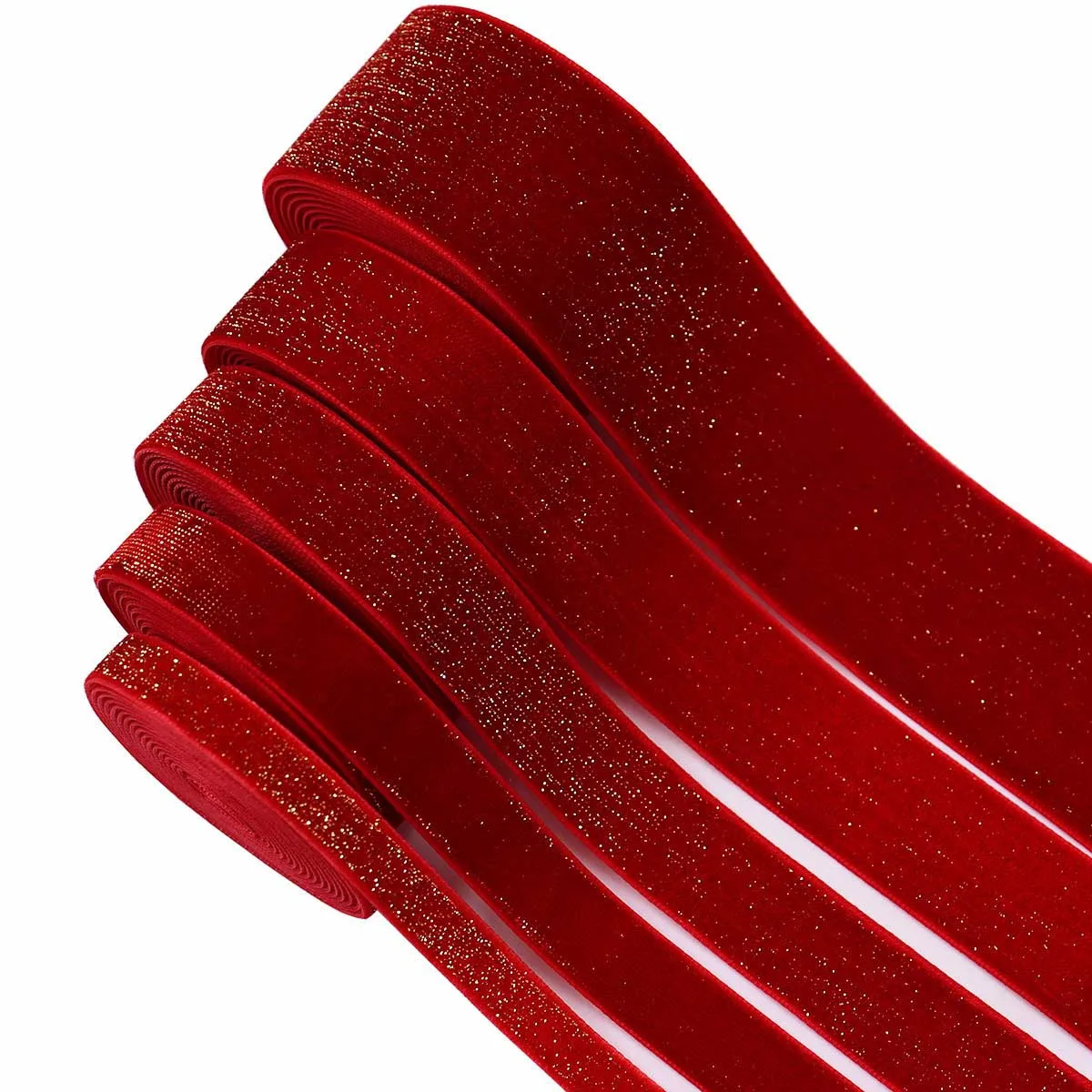 Velvet Red Ribbon Lover Gifts Box Packaging Wedding Riband New Year Party Christmas Handmade Bowknot Hair Accessory Cake Decor