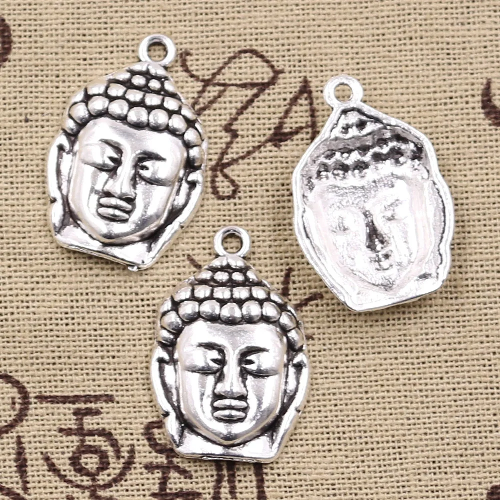 8pcs Charms Tathagata meditate buddha 28x20mm Antique Bronze Silver Color Pendants Making DIY Handmade Tibetan Finding Jewelry