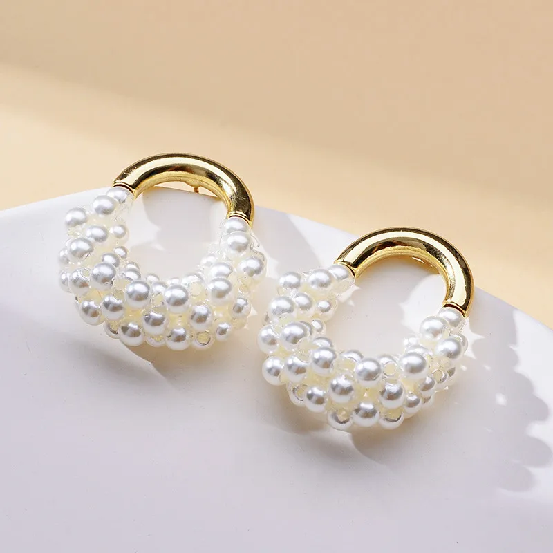 KSHMIR 2021 new trend pearl retro earrings round exquisite temperament female wedding earrings wholesale
