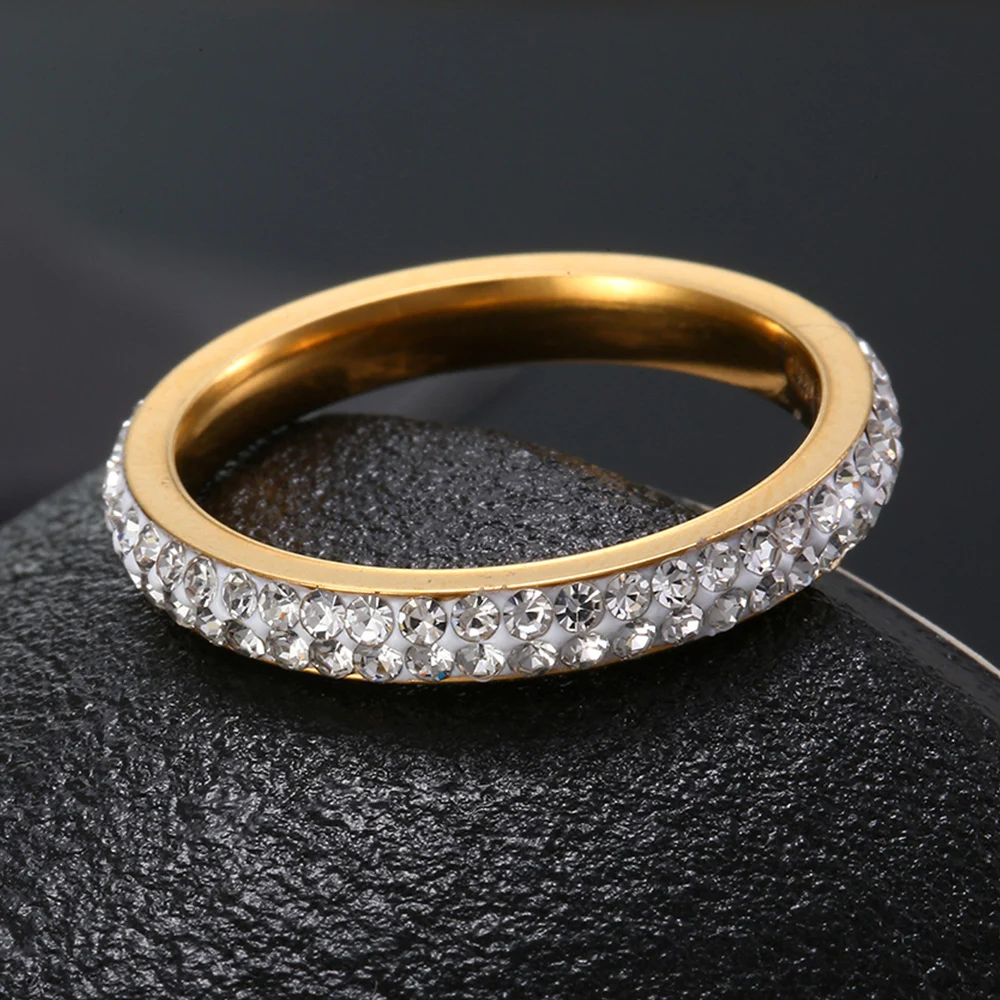 New 2020 Minimalist Crystal Thin Rings for Women Daily Brilliant Cubic Zircon Top Quality Versatile Girls Finger Ring Jewelry