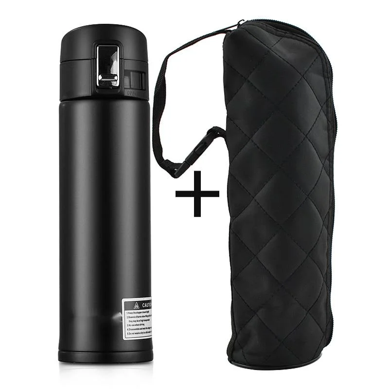 500ml Travel Insulated Cup Thermos Bottle With Tea Filter Vacuum Flask Sealed Leakproof Stainless Steel Milk Big Capacity