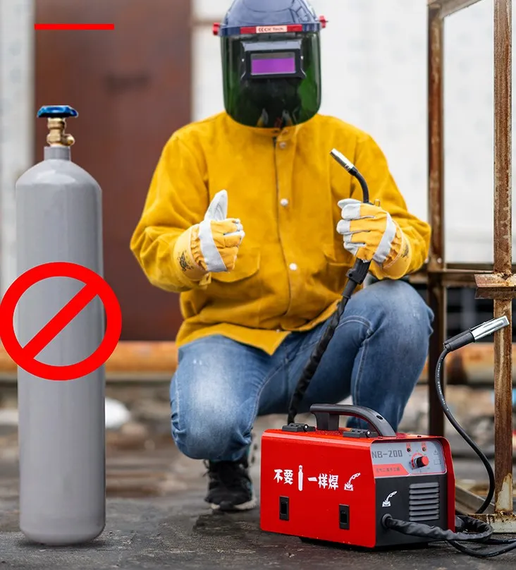 NB-200 airless two shielded welding machine small portable 220v household copper carbon dioxide gas shielded welding machine