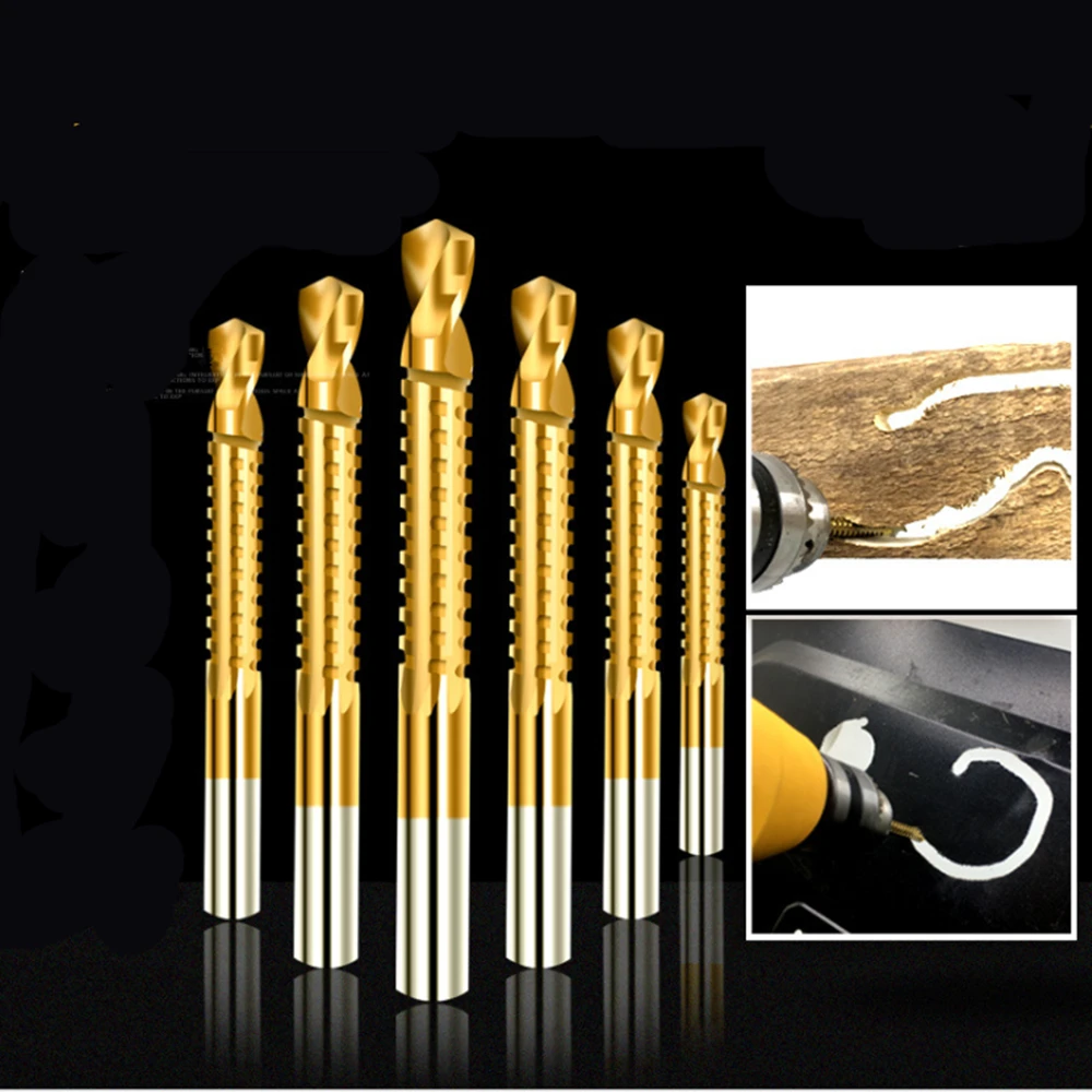 

6pcs/set Cobalt Drill Bit Set Spiral Screw Metric Composite Tap Drill Bit Tap Twist drill bit set multi-function metal specia