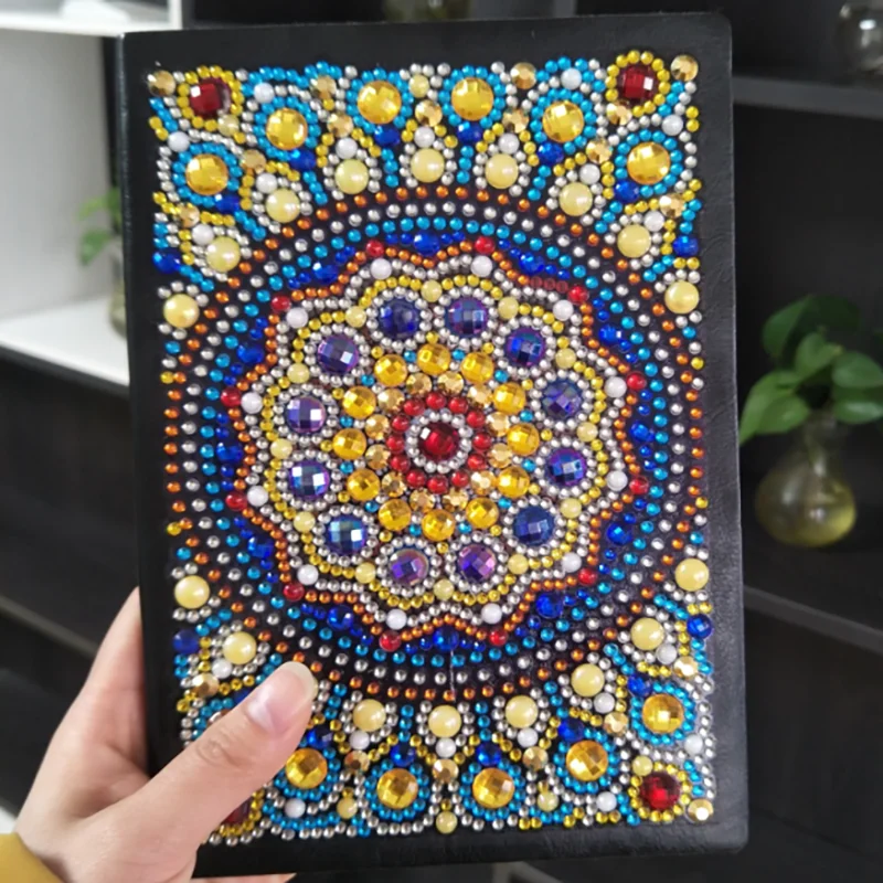New style Diary Book Diamond Embroidery notebook hotSale DIY Crystal partial 5D diamond painting mosaic round rhinestone