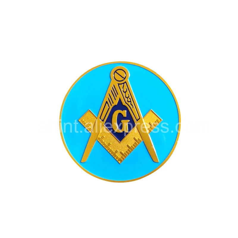 Freemason Masonic Car Emblem Stickers Metal G With Eagle Turtle Animal Royal Arch Past Master  Personality Knight Badge Business