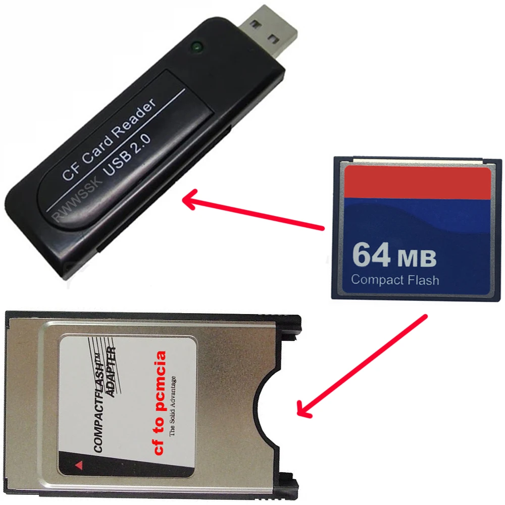 Промышленная компактная флэш-память 3 в 1 + устройство чтения карт USB2.0 + адаптер PCMcia + CF-карта 64 МБ 128 МБ 256 МБ 1 ГБ 2 ГБ для системы FANUC