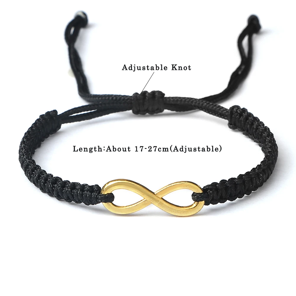Charm Couple Infinity Bracelet Handmade Braided Rope Adjustable Bracelets&Bangles Women Men Friendship Fashion Yoga Jewelry Gift