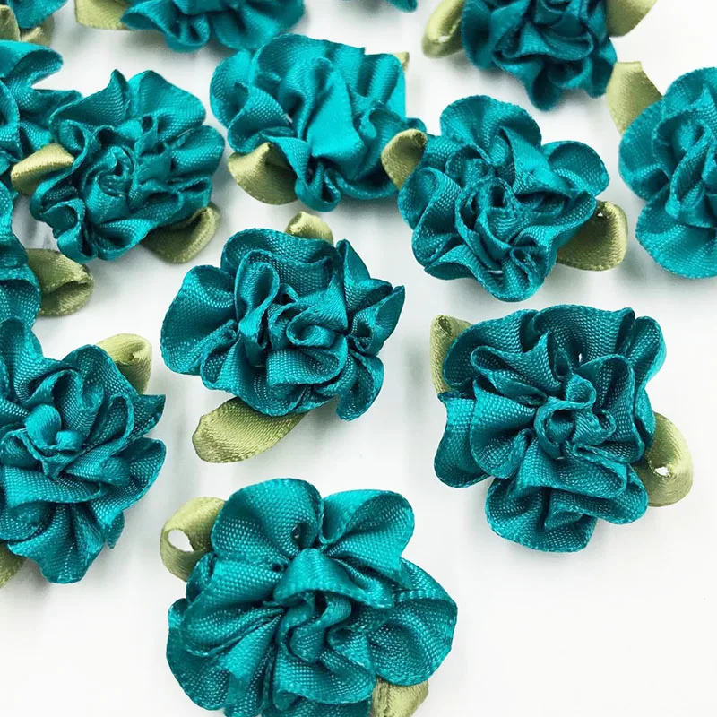 40 pcs U Pick Mix Ribbon Flower carnation Appliques sewing/craft/wedding lots B068