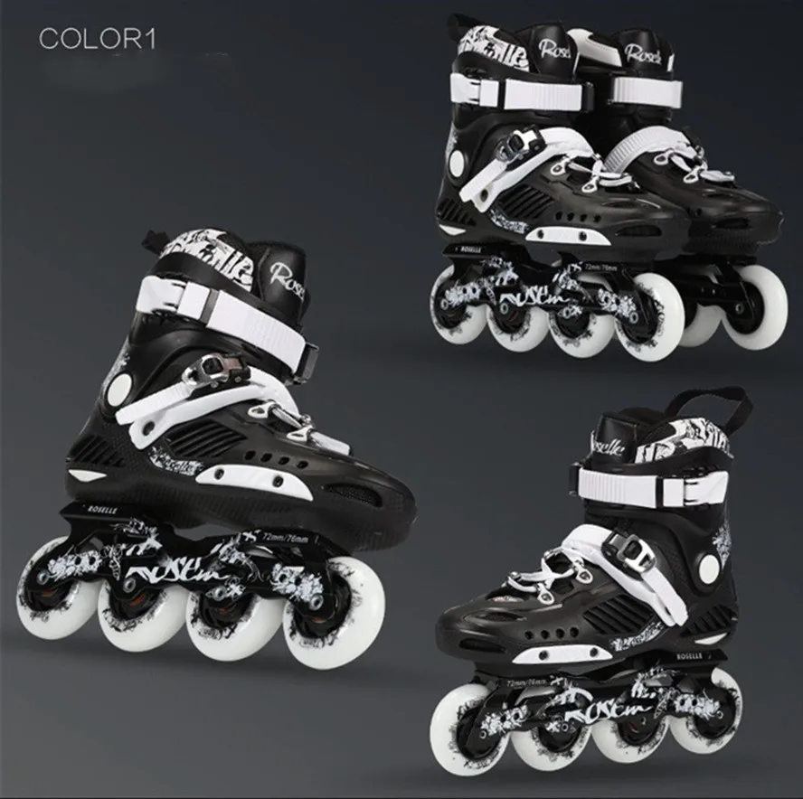 Adult Roller Skating Shoes Inline Skates Sliding Free Skate Patins Professional Slalom Size 36-44 Women Men Roller Skates