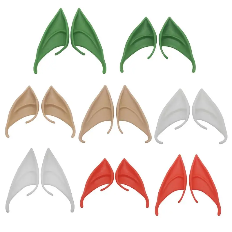 1 paio Halloween Party Elven Elf Ears Anime Fairy cosplay Costumes Vampire Latex