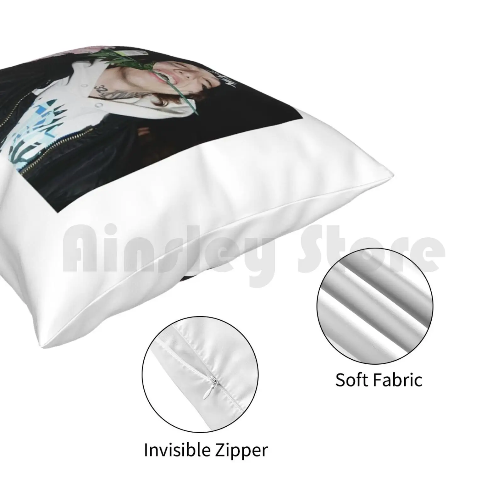 كيس وسادة ليل زان مطبوع للمنزل وسادة رمي ناعمة ليل زان شاناركي ساوند كلاود مغني الراب موسيقى ليل زان