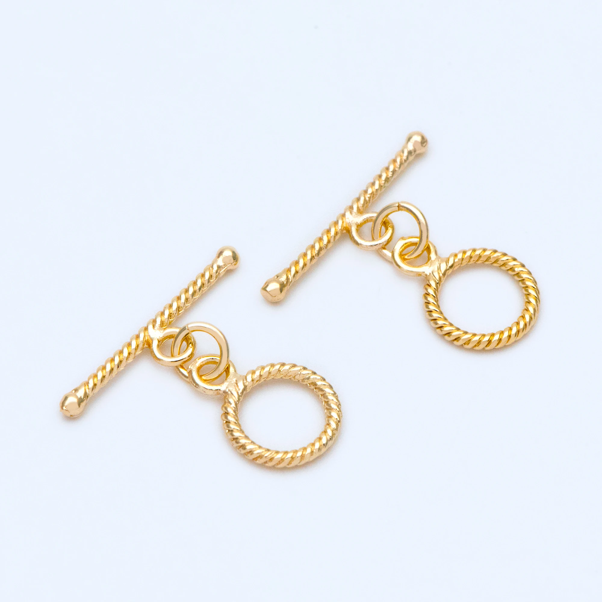 

10pcs 18K Gold Plated Brass Round Toggle Clasp, For Bracelet Necklace Jewelry Making Diy Accessories (GB-1248)