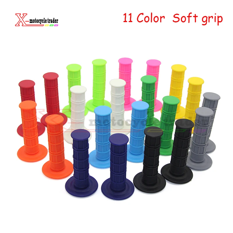 11 colours Universal Handle Grips Dirt Pit Bike Motorcycle Motocross Motorbike Handle Bar Grips For CRF YZF KXF SXF SSR SDG BSE