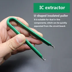 U Type IC Extractor Chip Tweezers Insulated Anti-static Integrated Circuit Extractor Clip Repair Welding Tool For ROM Extraction