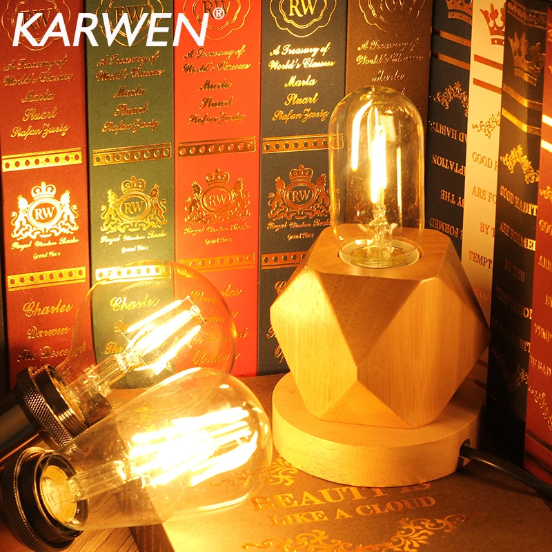 LED Filament Bulb ST64 G95 G80 A60 T185 220V Antique Vintage LED Edison Bulb 2W 4W 6W 8W Glass Ball Bombillas LED lamp