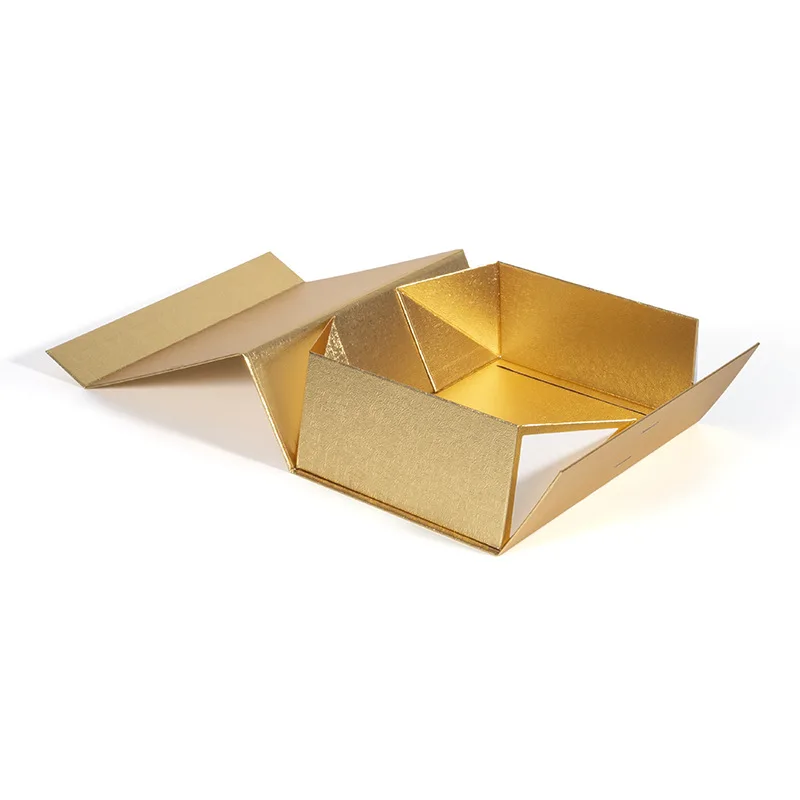 30Pcs/Lot Large Foldable Luxury Gold Hard Gift Box With Magnetic Closure Lid Favor Boxes Children\'s Shoes Storage Box Wholesale