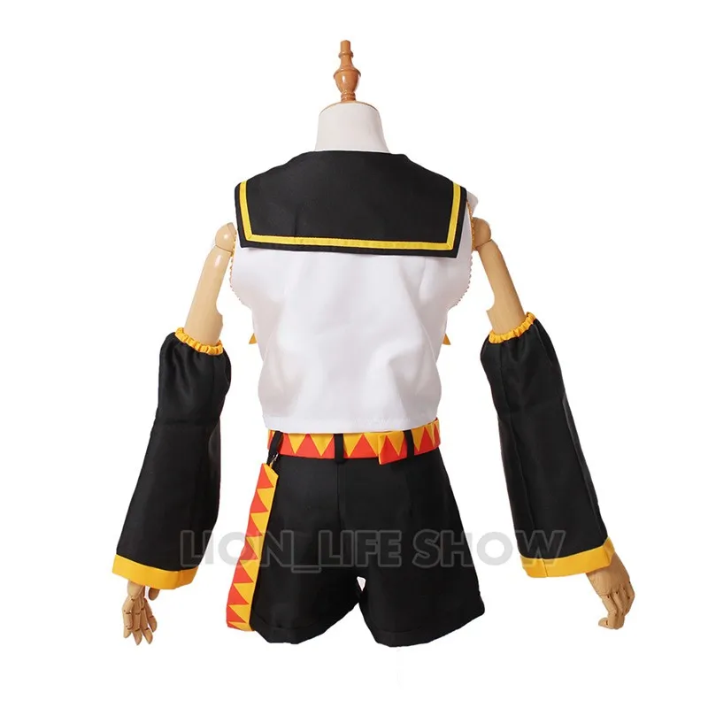 Anime Rin  Len Halloween Uniform Cosplay Complete Costumes Tops+Shorts