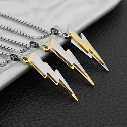 Fashion Stainless Steel Lightning Pendant Stainless Steel Men And Women All-match Hip-hop Lightning Jewelry Hot Sale