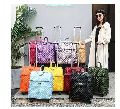 PU Women travel Trolley Bags  wheels Wheeled Luggage bag Cabin rolling luggage suitcase for woman Trolley Suitcase wheeled Bags