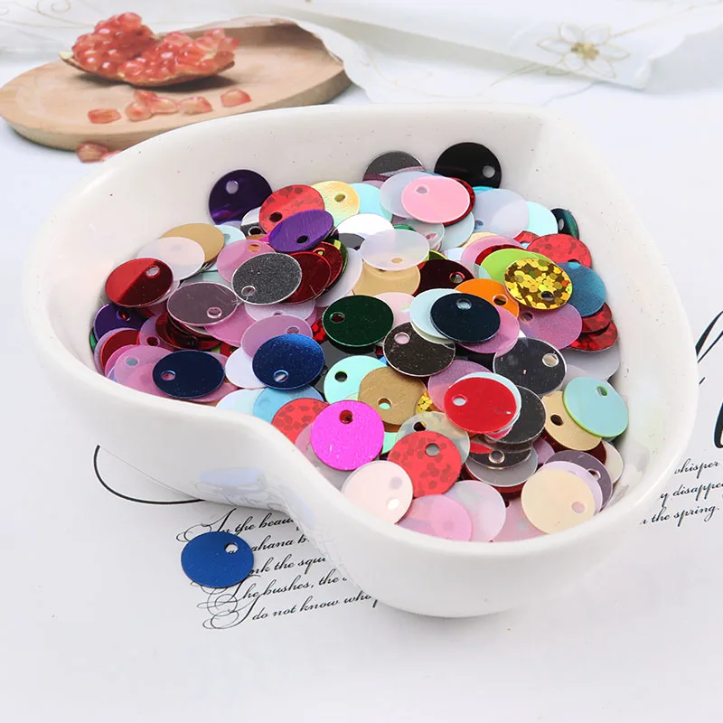 600pcs 6mm 8mm Round Sequins For Craft Flat Cekiny Paillettes DIY Art Night Club Dress Sewing Accessories 16 Colors