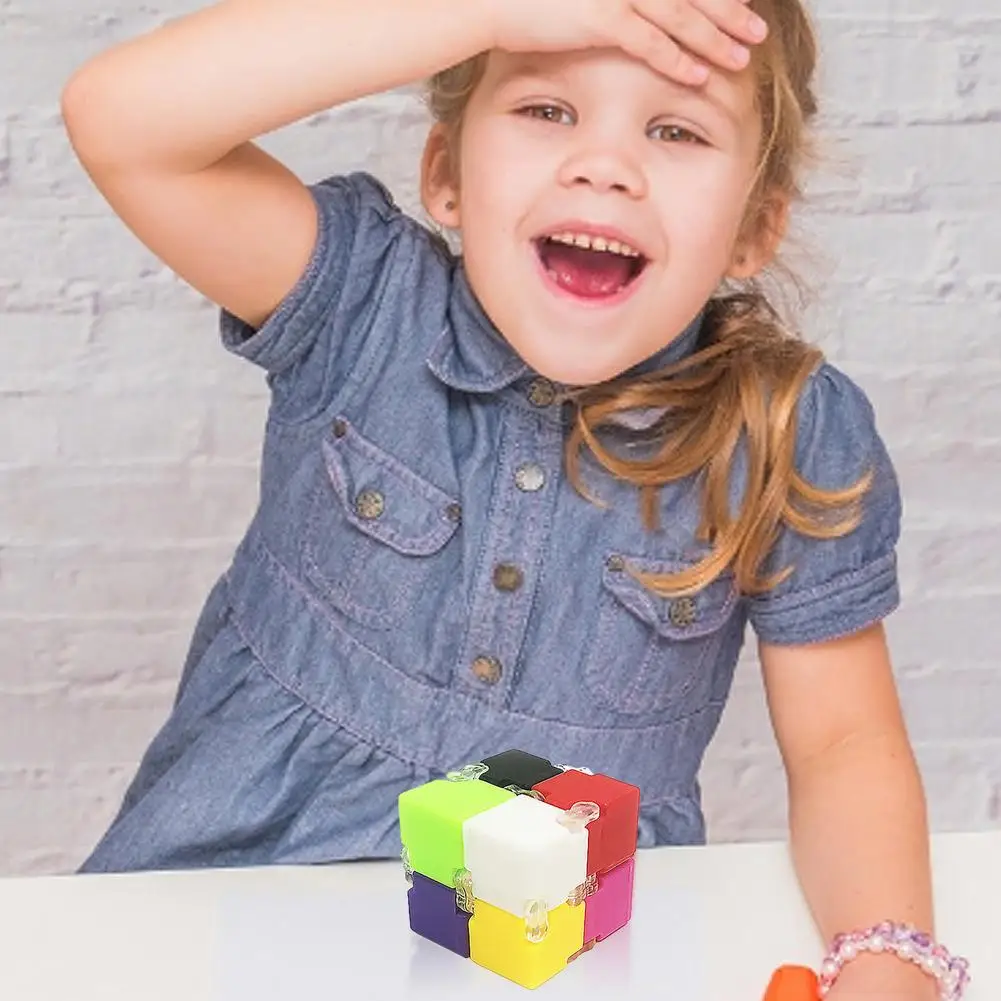 Infinite Cube Mini Toy Finger ansia antistress Cube Blocks Rainbow Color bambini bambini giocattoli divertenti giocattoli regalo per bambini